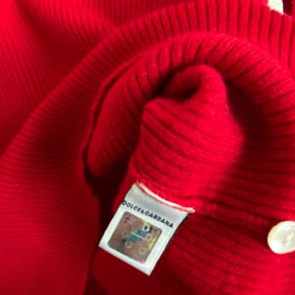 Dolce & Gabbana Red Ribbed Sweater - Picture 5 of 5